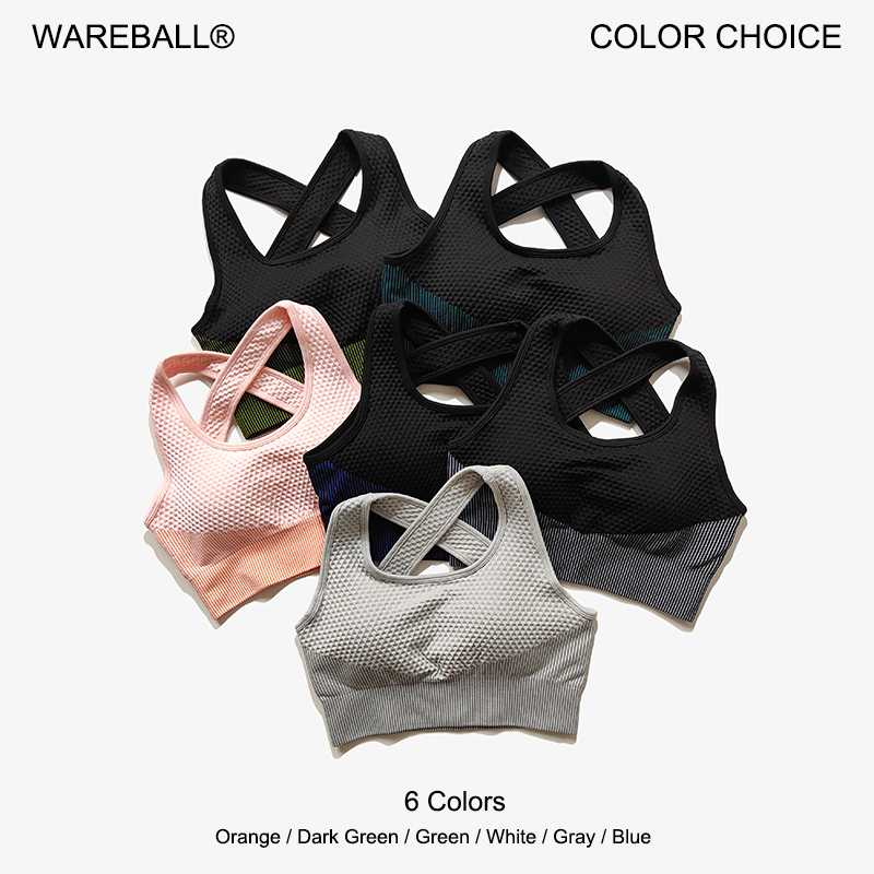 Running Belt - Wareball เสื้อบราทรงสปอร์ตโยคะ6สี, เสื้อสายคาดหลังสุดเซ็กซี่บุนวมไขว้กันระบายอากาศได้ดีเสื้อกล้ามออกกำลังวิ่งออกกำลังกาย