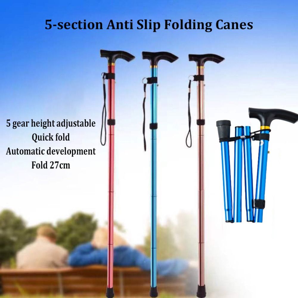 Trekking Pole Carbon - ไม้เท้าเดินป่าแบบยืดหดได้ น้ำหนักเบา 5 ท่อน แข็งแรงทนทาน พกพาสะดวก