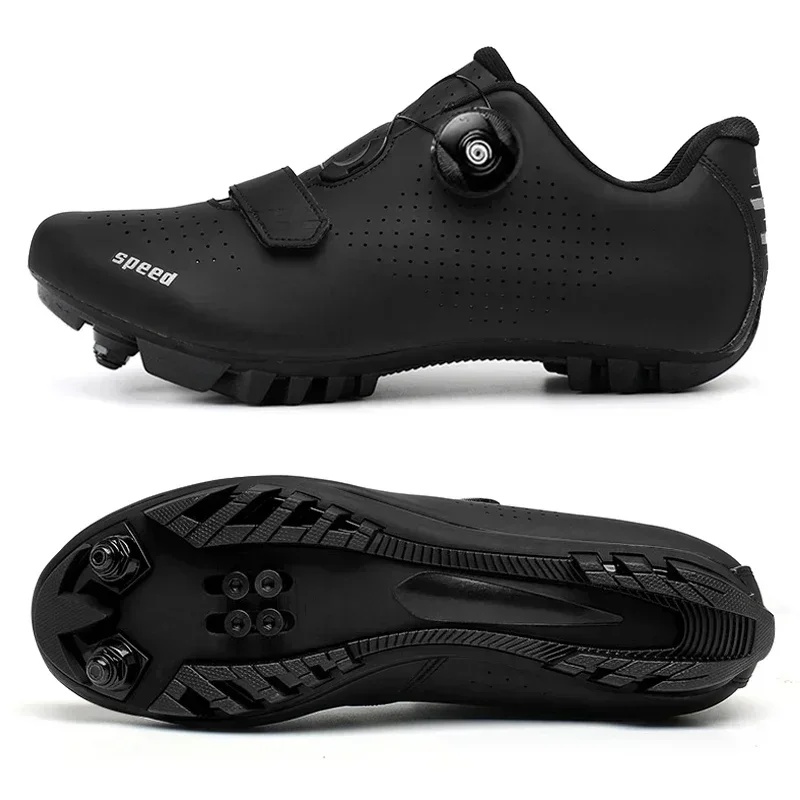 Running Shoes Women - รองเท้าจักรยานเสือภูเขาแบบ unisex สำหรับผู้ชายและผู้หญิง พร้อมคลีทสำหรับจักรยานเสือภูเขา