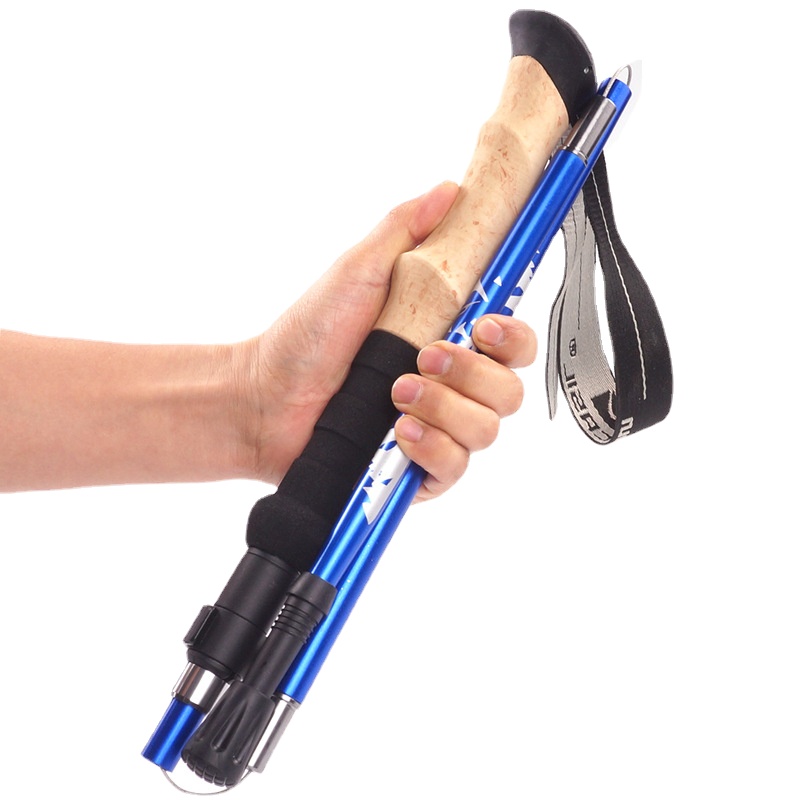 Trekking Pole Carbon - ไม้เท้าคาร์บอนไฟเบอร์ 5 ท่อน น้ำหนักเบาพิเศษ สำหรับเดินป่า วิ่งเทรล