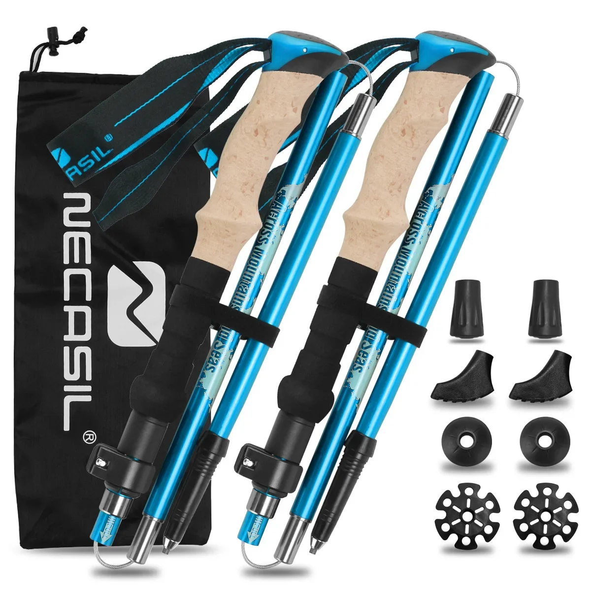 ชุดไม้เท้าเดินป่าแบบพับได้ 2 ช - Trekking Pole Carbon บทวิจารณ์และราคา