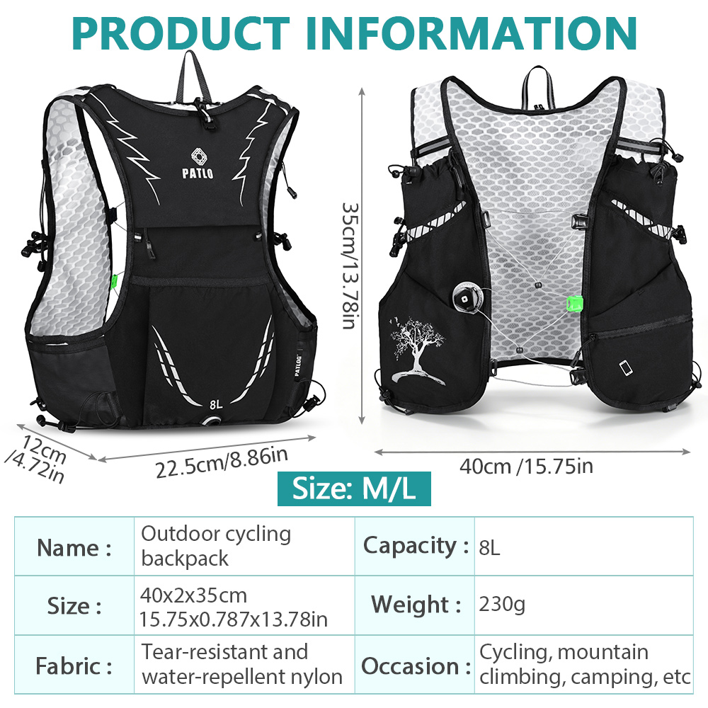 NEWBOLER 8L กระเป๋าเป้สะพายหลั - Hydration Vest บทวิจารณ์และราคา